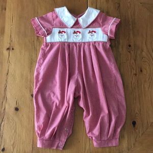 Smocked Christmas Romper